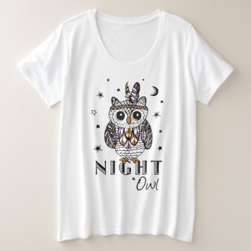 Night Owl Plus Size T_Shirt