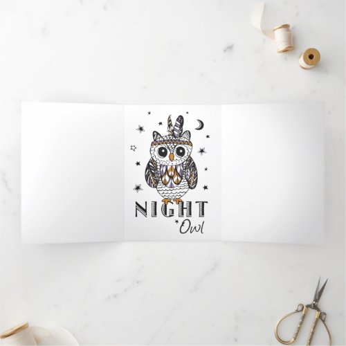 Night Owl Tri_Fold Card