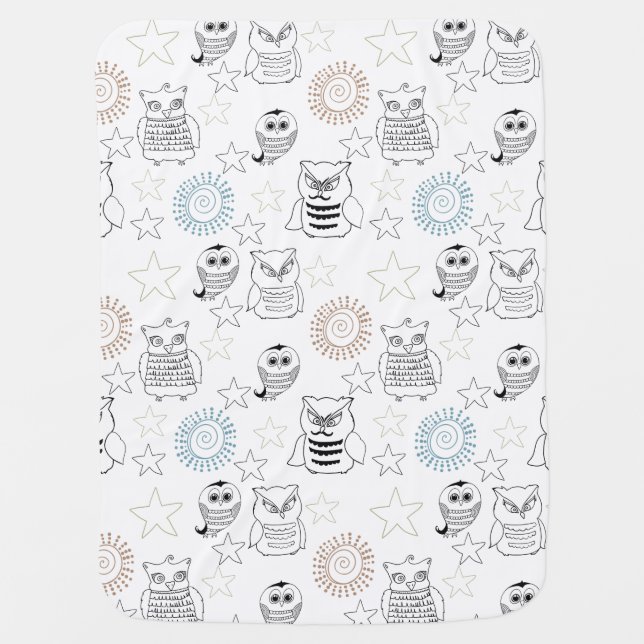 Night Owls Baby Blanket (Front)