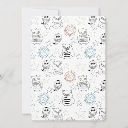 Night Owls Baby Shower Invitation