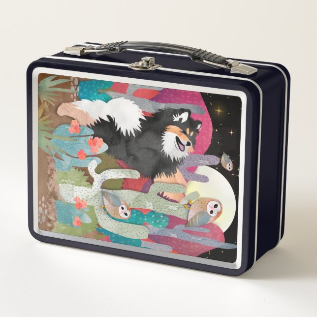 NIGHT OWLS FINNISH LAPPHUND - lunchbox (Front)