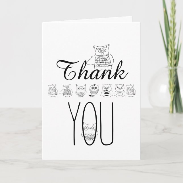 Night Owls Thank You Card (Front)