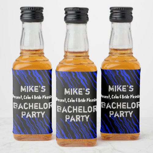 Night Palms Bachelor Party Liquor Bottle Label