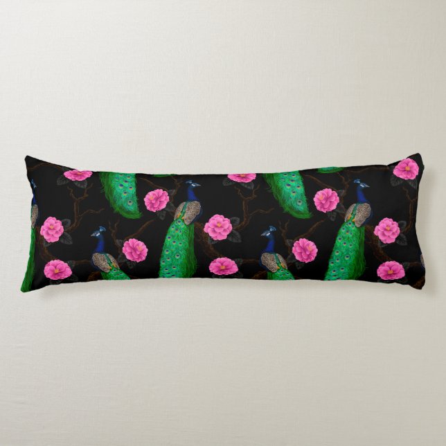Night peacock garden body pillow (Front)