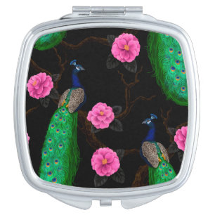 Night peacock garden compact mirror