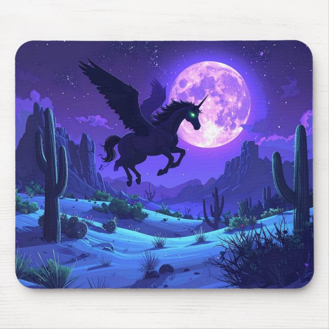 Night Pegasus Mouse Pad (Front)