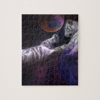 Night Play white tigers Jigsaw Puzzle