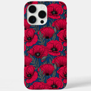 Night poppy garden iPhone 16 pro max case