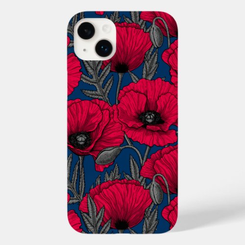 Night poppy garden Case_Mate iPhone 14 plus case