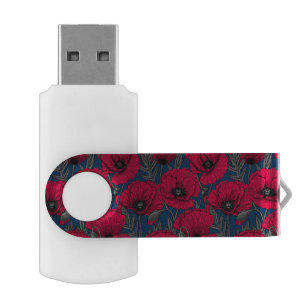 Night poppy garden flash drive