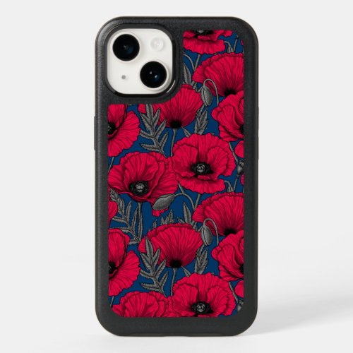 Night poppy garden OtterBox iPhone 14 case