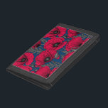Night poppy garden trifold wallet<br><div class="desc">Vector pattern made of hand-drawn poppies.</div>