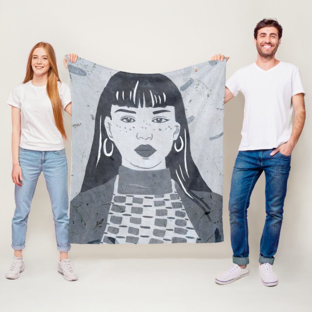 Night Portrait Fleece Blanket (In Situ)