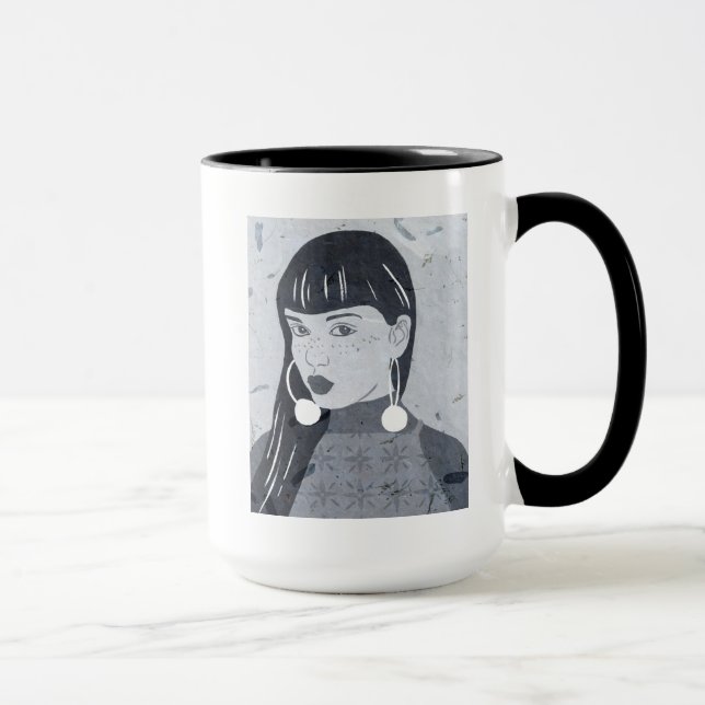 Night Portrait Glance Mug (Right)