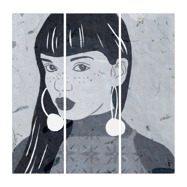 Night Portrait Glance Triptych (Front)