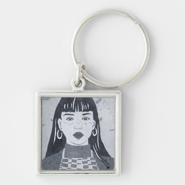 Night Portrait Keychain (Front)