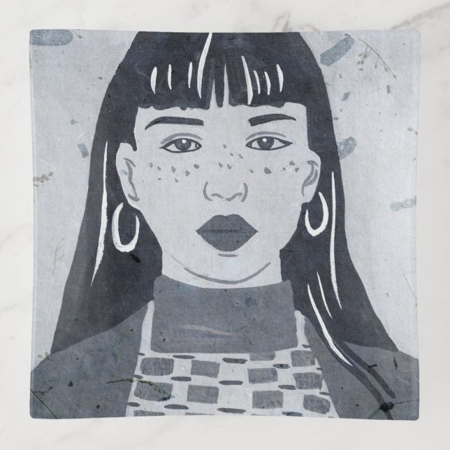 Night Portrait Trinket Tray (Front)