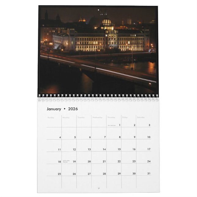 Night Prague 2011 Calendar (Jan 2026)