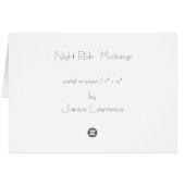 Night Ride - Mustangs Cards (Back Horizontal)