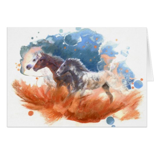 Night Ride - Mustangs Cards (Front Horizontal)