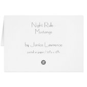 Night Ride - Mustangs Cards (Back Horizontal)
