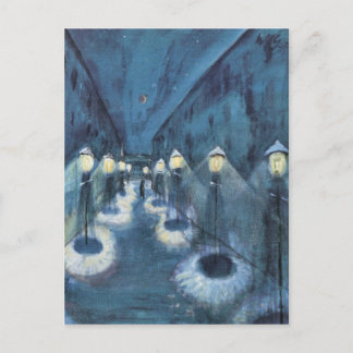 Night road by Walter Gramatte Postcard