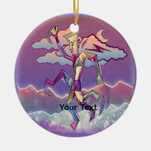 Night Runner Ceramic Ornament