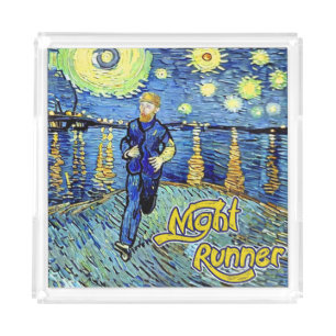 Night Runner Starry Night Acrylic Tray