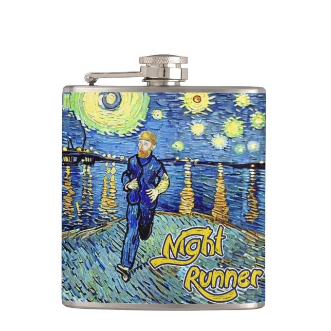 Night Runner Starry Night Flask (Front)