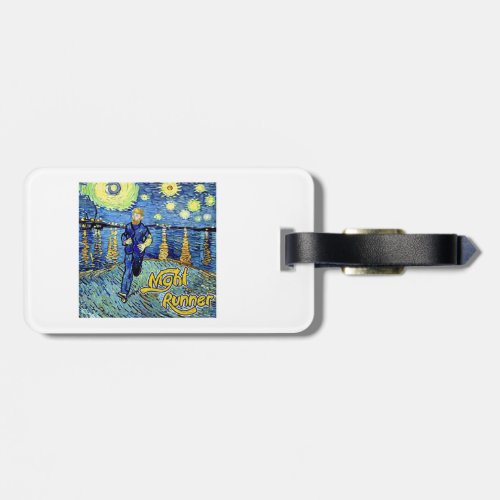 Night Runner Starry Night Luggage Tag