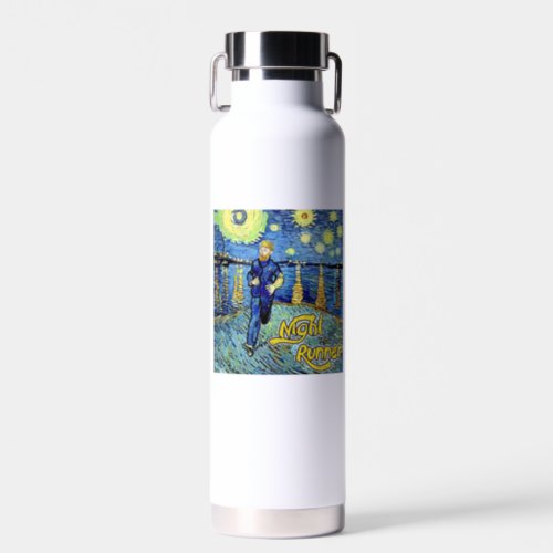 Night Runner Starry Night Water Bottle