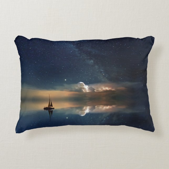 Night Sailing Accent Pillow (Front)