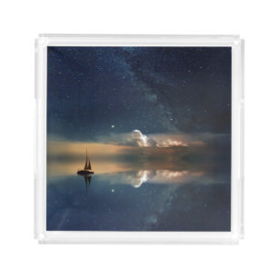 Night Sailing Acrylic Tray