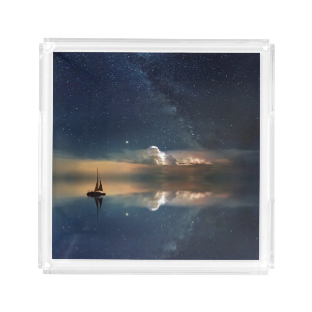 Night Sailing Acrylic Tray (Front)