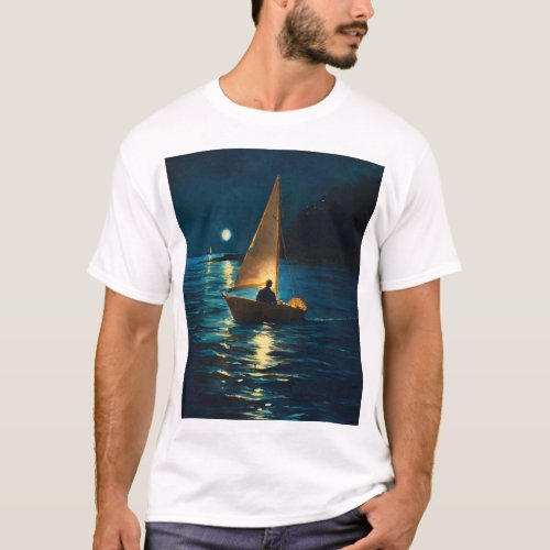 Night Sailing Adventure T_Shirt Design_