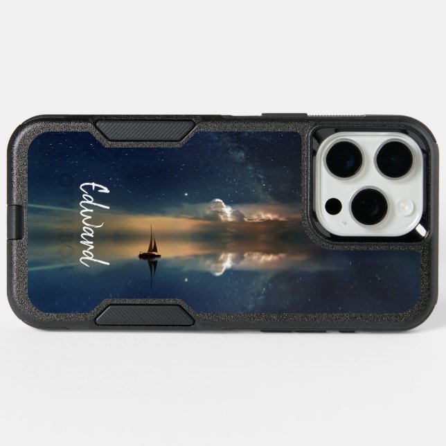 Night Sailing OtterBox iPhone Case (Back Horizontal)