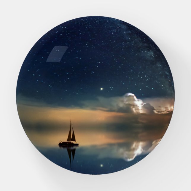 Night Sailing Paperweight (Front)