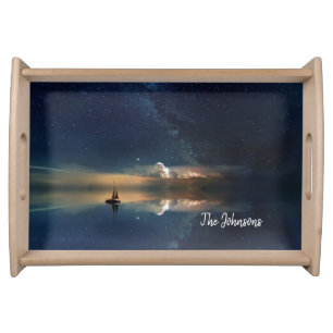 Night Sailing Serving Tray