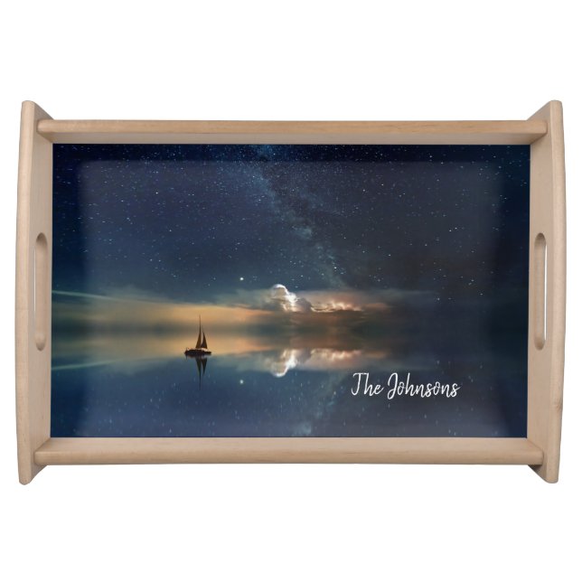 Night Sailing Serving Tray (Front)