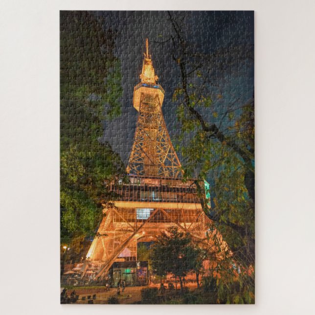 © Night Scene of Nagoya TV Tower, Japan Travel Jigsaw Puzzle (Vertical)