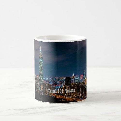 Night Scene of Taipei 101 Taiwan Coffee Mug