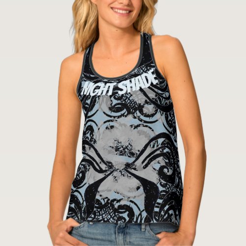 Night Shade Mystery Gothic Monochrome Tank Top