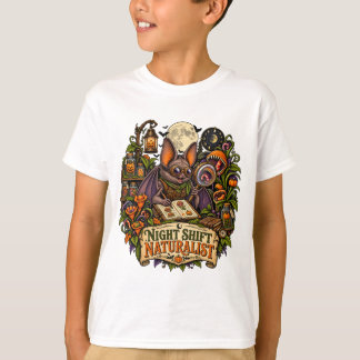 Night Shift Naturalist Bat Halloween T-Shirt