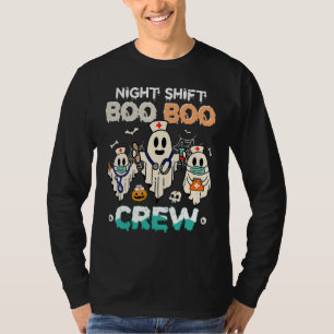 Night Shift Nurse Cute Health Worker Halloween Gho T-Shirt