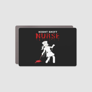 Night Shift Nurse Funny Halloween Classic T-Shirt Car Magnet
