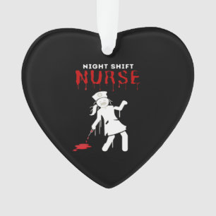 Night Shift Nurse Funny Halloween Classic T-Shirt Ornament