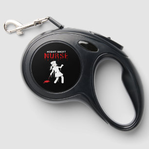 Night Shift Nurse Funny Halloween Classic T-Shirt Retractable Pet Leash