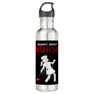Night Shift Nurse Funny Halloween Classic T-Shirt Stainless Steel Water Bottle