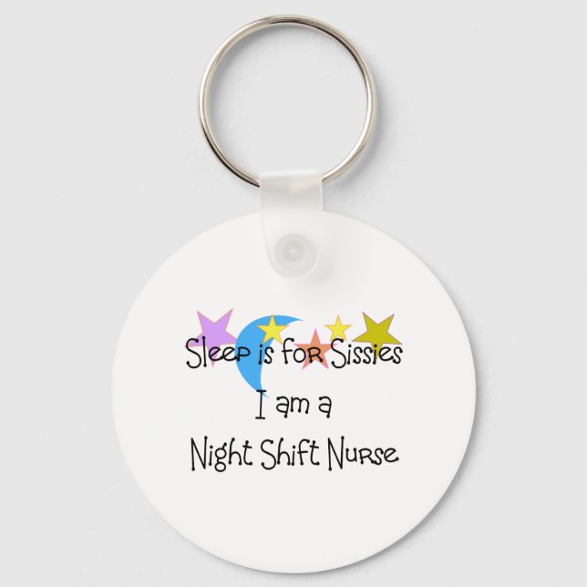 Night Shift Nurse Gifts Keychain (Front)
