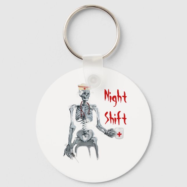 Night Shift Nurse Keychain (Front)
